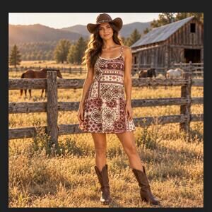 Shyanne western medallion patchwork print